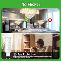 GY G9 LED izzó meleg fehér 3000K 4,9W 75W helyettesítő 908 lumen flicker-free 5db 7