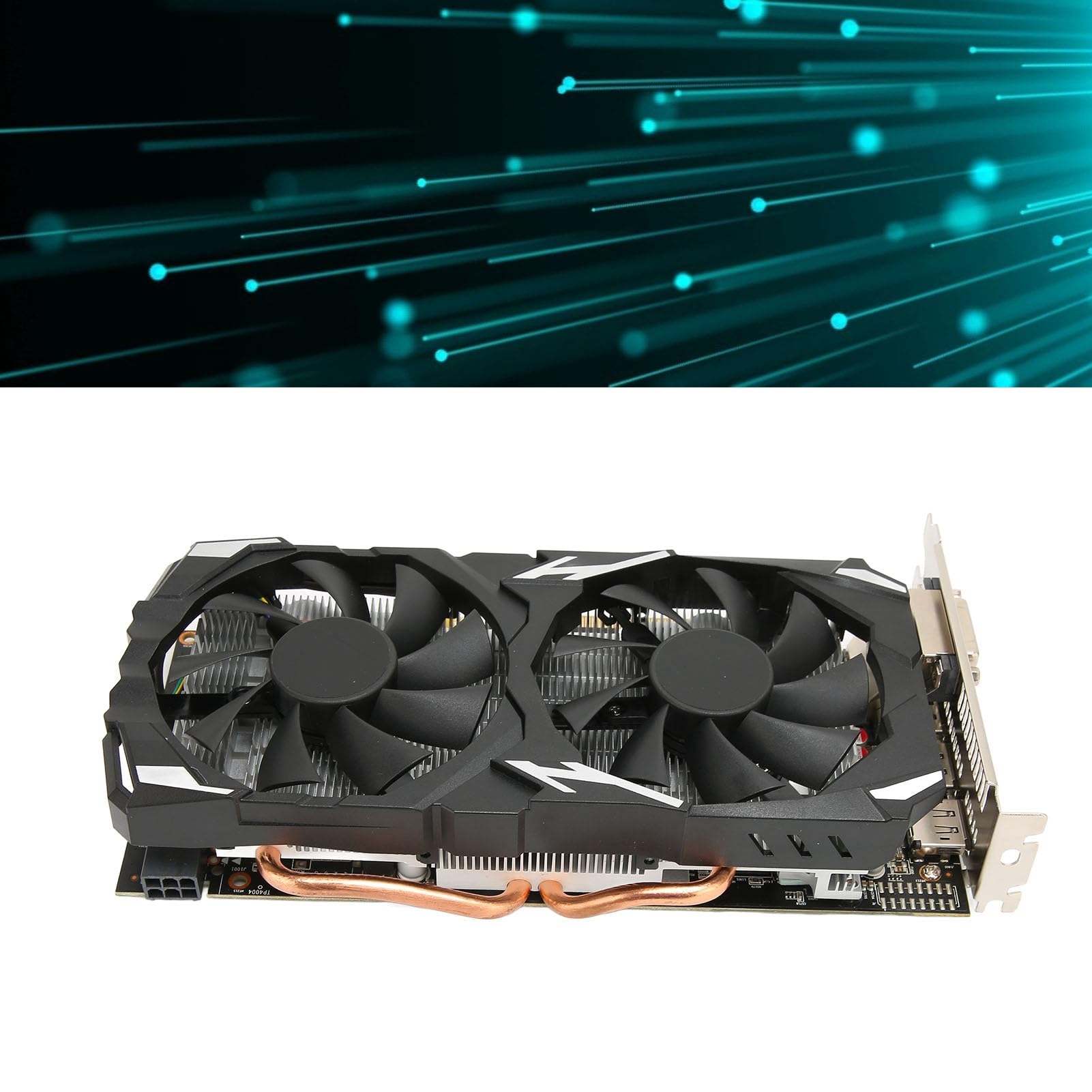 Karta Graficzna do Gier RX 580, 8 GB GDDR5 256-bitowa Karta Graficzna do Gier z Procesorem Graficznym DP, HDMI, DVI, 16 X PCI Express 3.0 z Podwójnymi Wentylatorami Chłodzącymi,