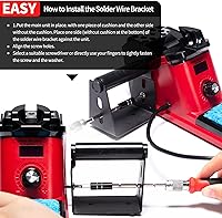 Vista 5 de YIHUA 926 III - Kit de estación de soldadura de 110 W con pantalla LED, 2 manos de ayuda, 3 puntas de hierro adicionales, 1.23 onzas de soldadura