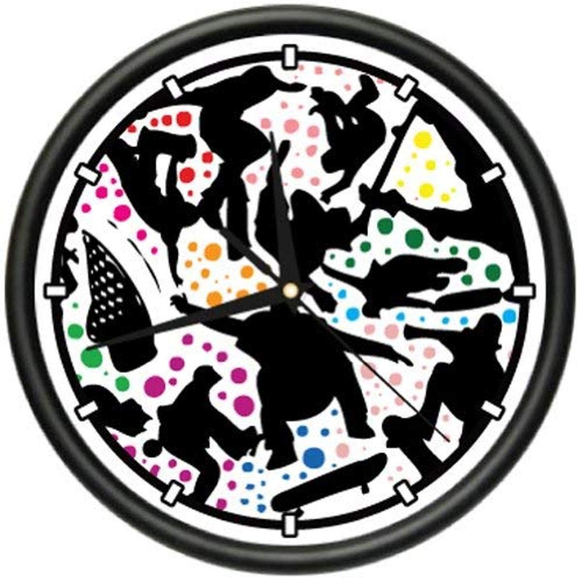 SignMission Beagle Skateboarding Wall Clock Skate Board Skater Bedroom