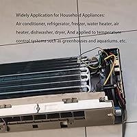 Vista 6 de 4 piezas de sonda de termistor NTC de 10 K, sonda de temperatura para aire acondicionado de 15.7 pulgadas, sensor de temperatura sensible de cobre
