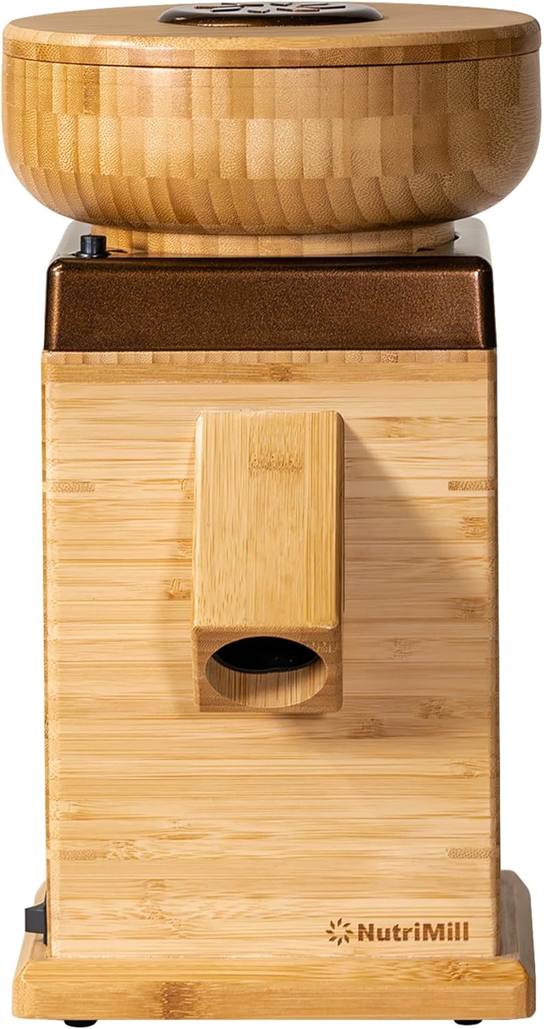 NutriMill Harvest Electric Stone Grain Mill, 450 Watt - Bronze