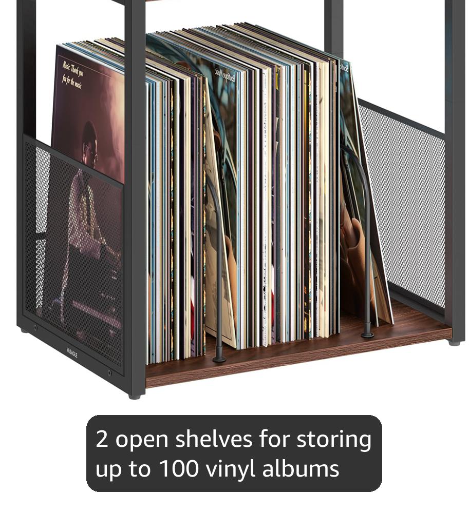 Amazon.com: VASAGLE Record Player Stand, 3-Tier Side Table, Vinyl