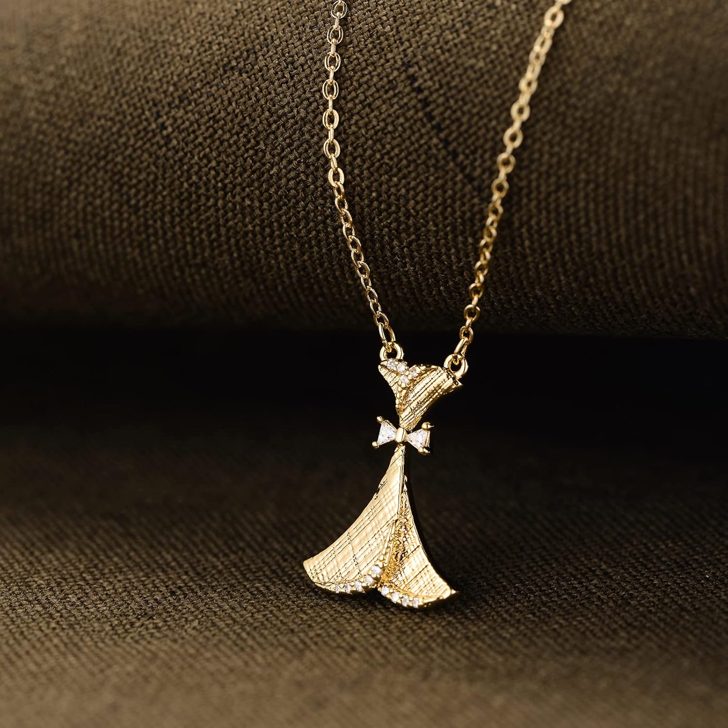 MTMY Gold Pendant Necklace for Women 14K Gold Plated Dainty Gold Necklace Simple Delicate Jewelry - Image 5