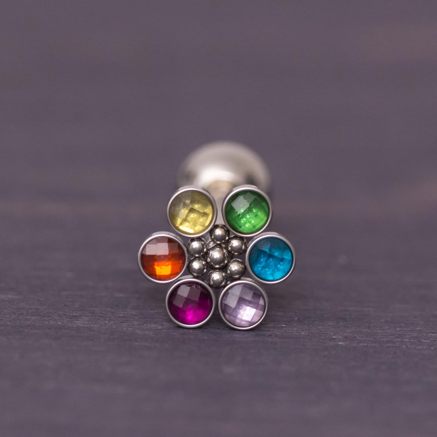 "Tongue Jewelry - Implant Grade Titanium Tongue Barbell Piercing, Tongue Earring with CZ"