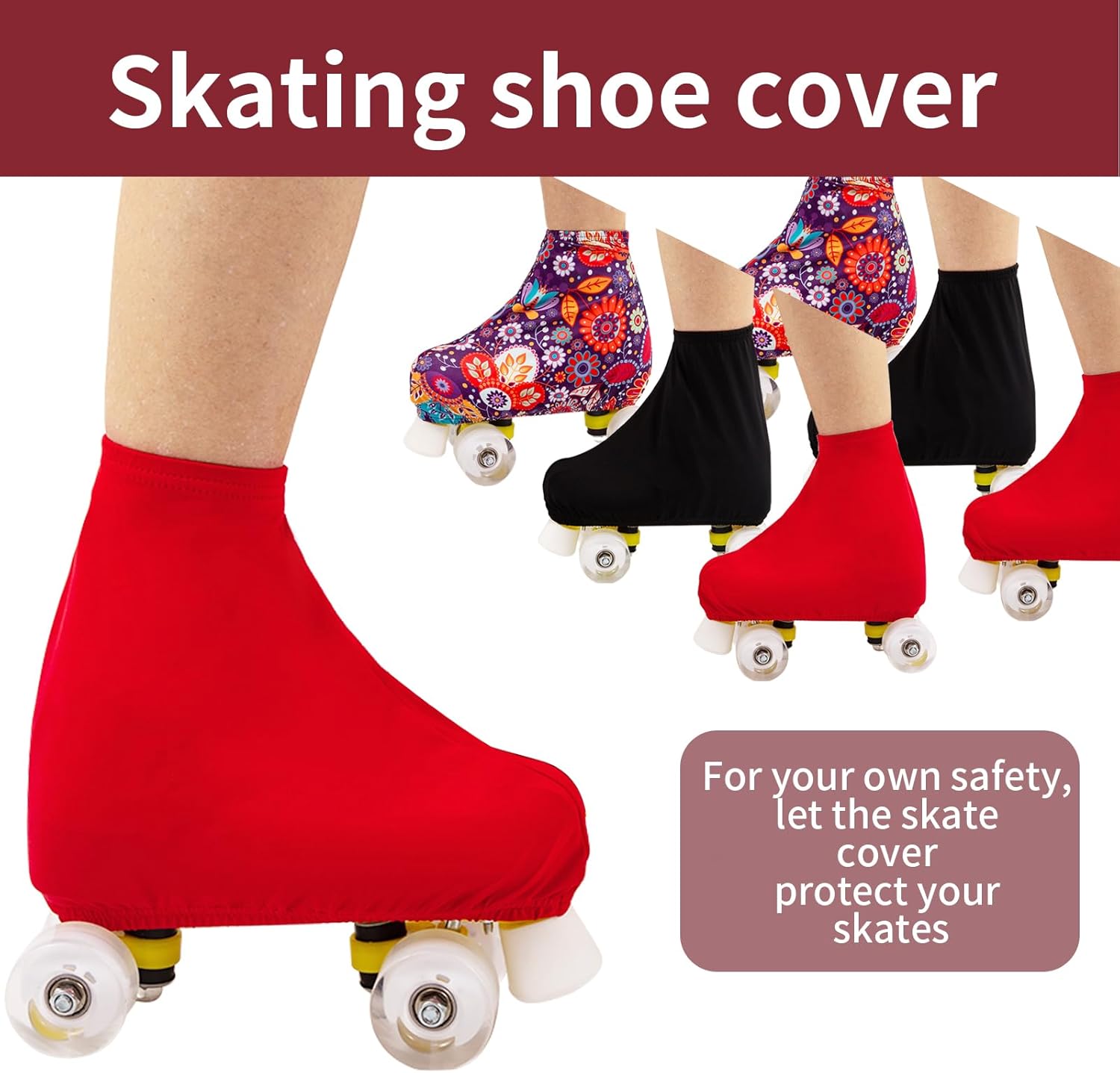 TUYUU Skate Covers,Skating Boot Covers,Skating Shoe Protective Cover for Kids Youth Adults Men Women Boys Girls,Skate Cover for Figure Skating Ice Skating Roller Skates.Skate Accessories. - Image 6