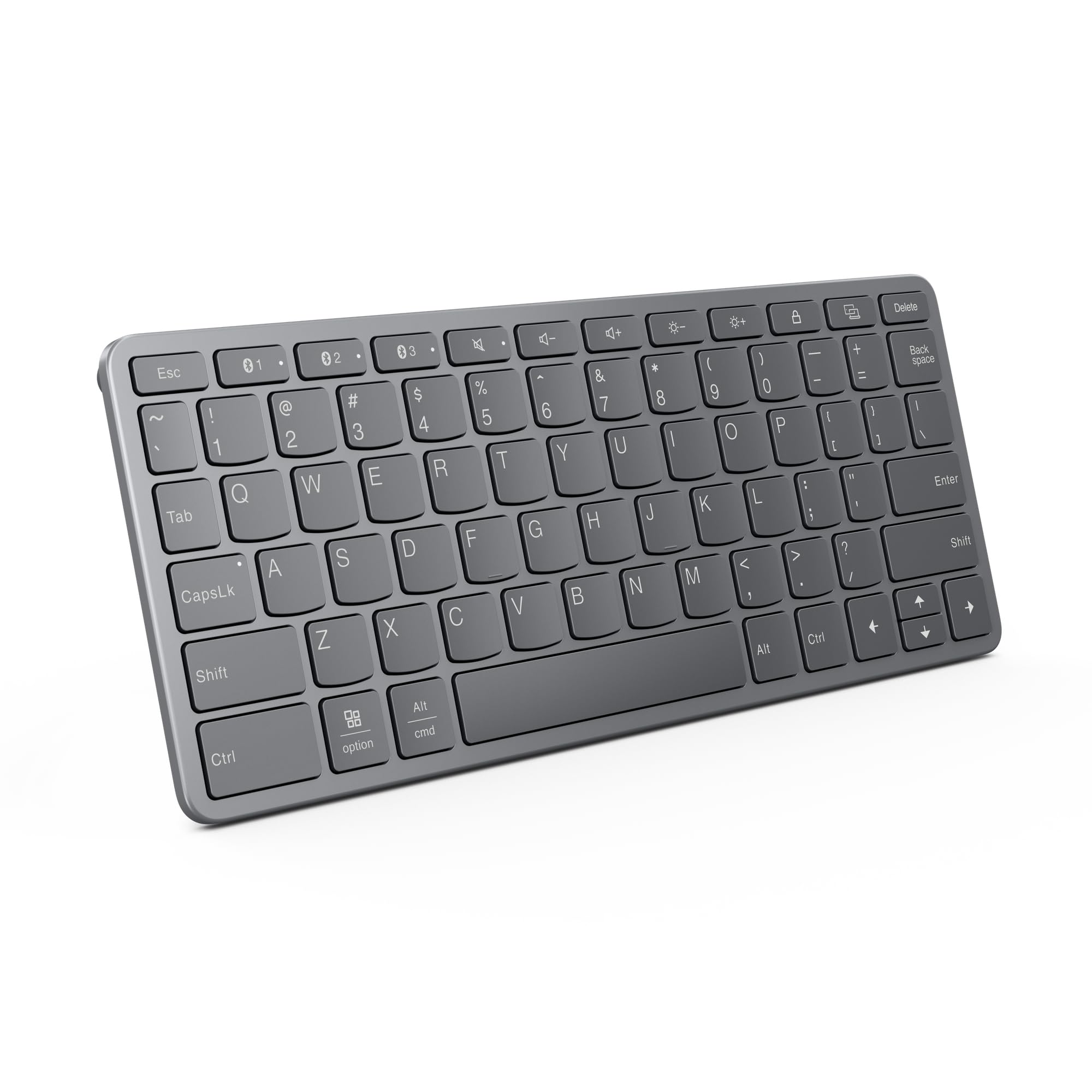 Lenovo Teclado Inalámbrico Multidispositivo (Android, Windows, iPadOS - Bluetooth, USB-​C, 12 Teclas de Función) QWERTY Español - Color Gris Luna