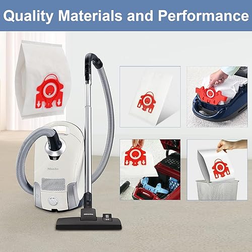 Miniatura 6 de Paquete de 24 bolsas de vacío 3D Airclean de repuesto para aspiradora Miele FJM Compact C2 Compact C1 C1 S241 S290 S300i S500 S700 S4 S6 Series con