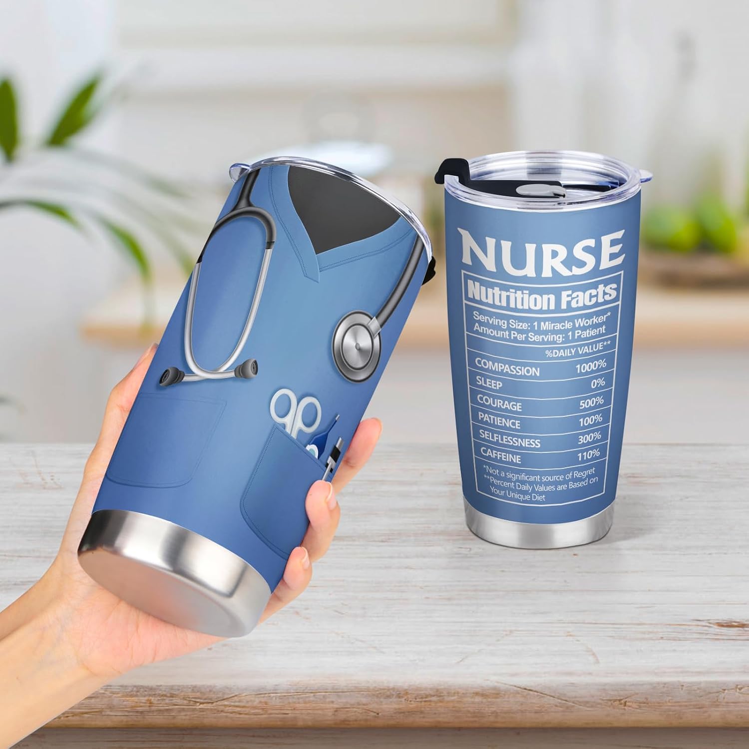 Shqiueos Funny Nurse Gifts for Women Men Coffee Tumbler Cup 20oz image 4