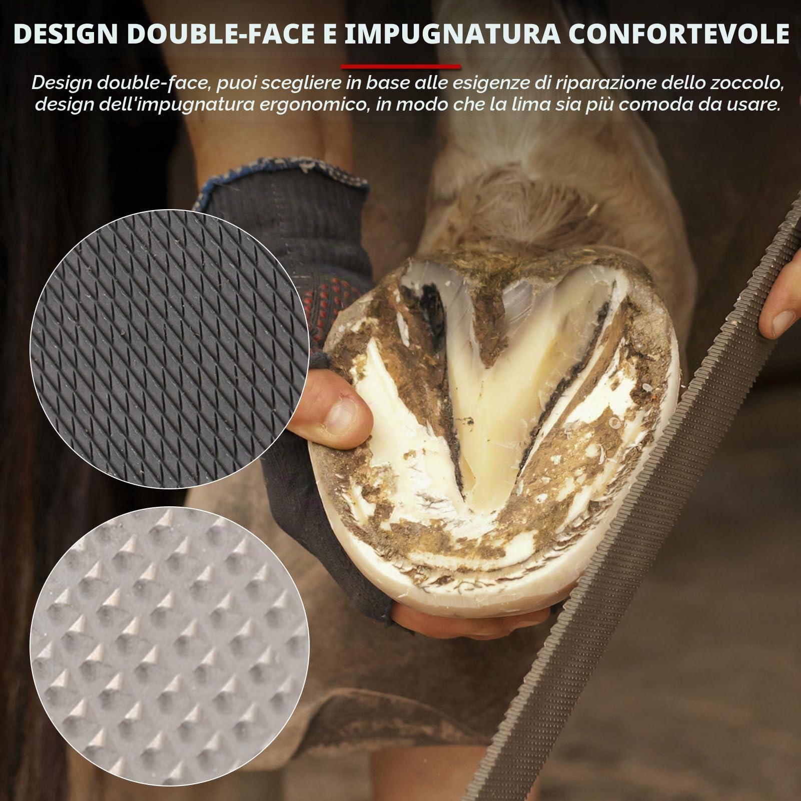 Strumento per Maniscalco, 9 Pezzi Pinza per taglierina a Ferro di Cavallo in Ferro in Acciaio Raspa per Zoccoli di Cavallo con Impugnatura ergonomica Strumento per Zoccolo a Martello