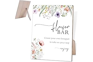 Exquisite Flower Style Flower Bar Sign: A Timeless Memento for Your Special Occasion