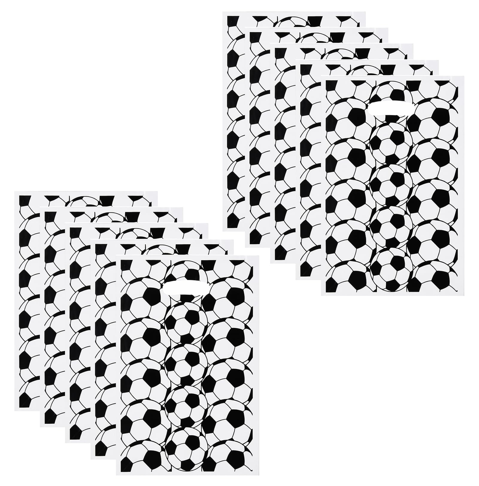 Pack of 30 Football Bags Children's Birthday Party Bags Children's Party Bags Small Bags for Sweets Snacks Biscuits Gifts Souvenir Birthday Wedding Easter Christmas (White Football)