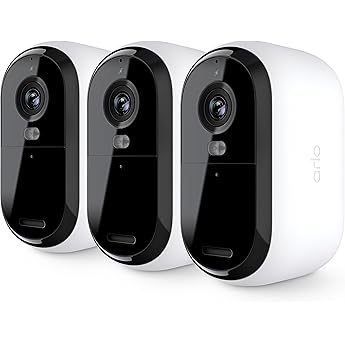 Arlo Pro 4 Spotlight Camera - 3 Pack - Wireless Security, 2K Video & HDR, Color Night Vision, 2 Way Audio, Direct to WiFi No Hub Needed, VMC4350P - White (Renewed)