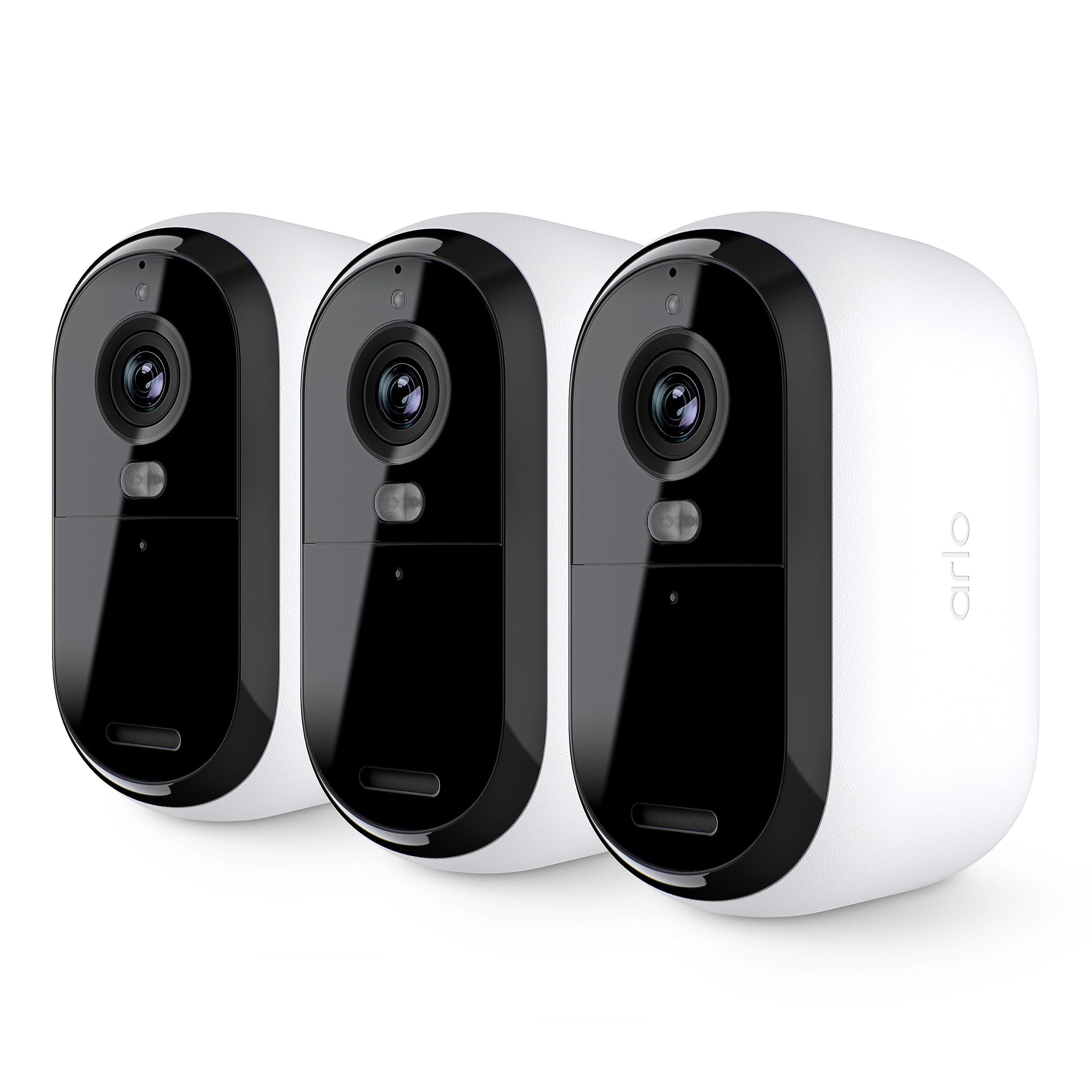 Arlo Essential Security Camera 2K | Outdoor - Indoor | 2nd Gen | Wireless with Spotlight, 2-Way Audio, Color Night Vision, Live Stream, Motion Activation, Real Time Notifications - White, 3 CamerasArlo Essential Security Camera 2K | Outdoor - In…
