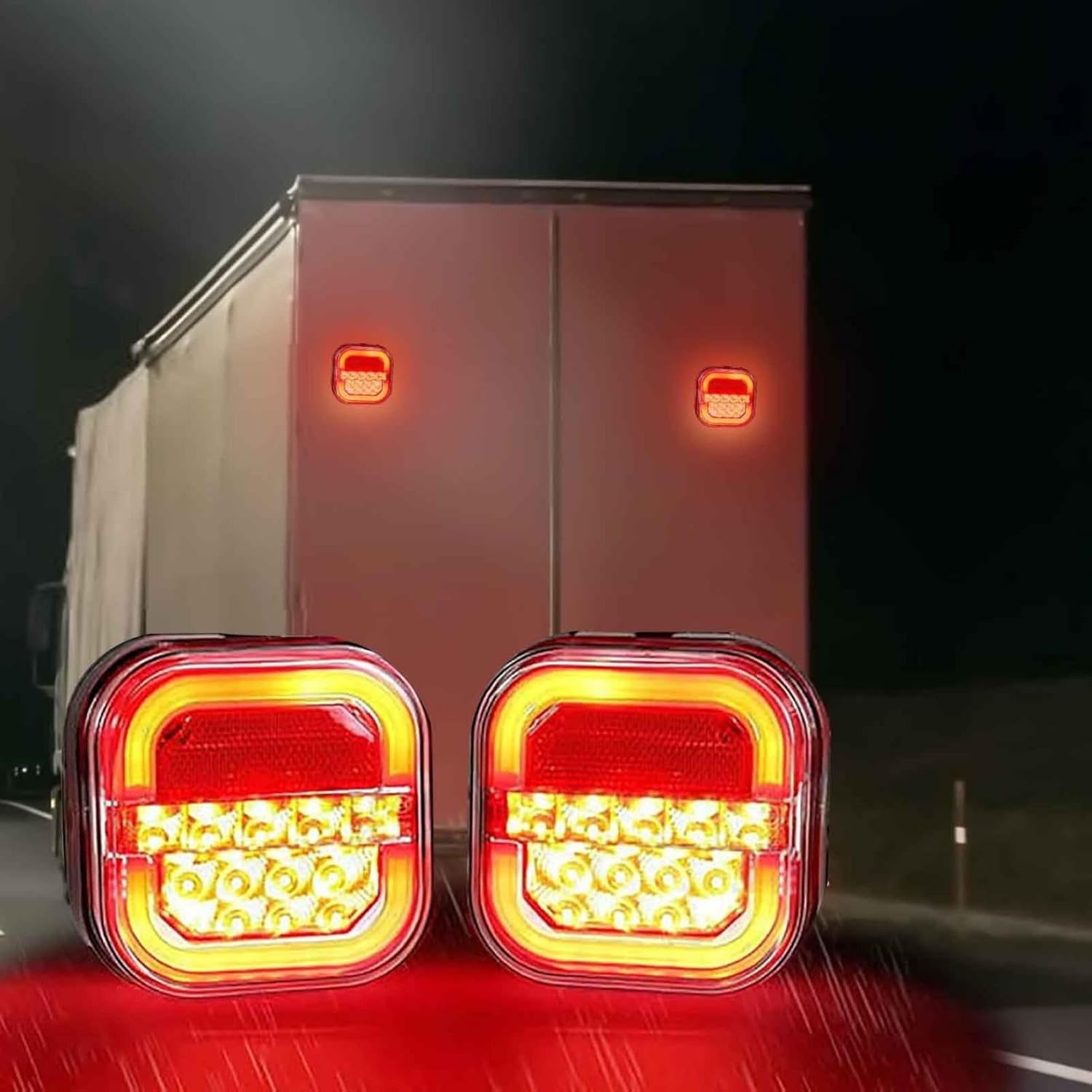 Brake Lights for Trailer, 2025 New Magnetic Wireless Led Trailer Rear Lights Kit, for Towing with Brake/Turn Signals
