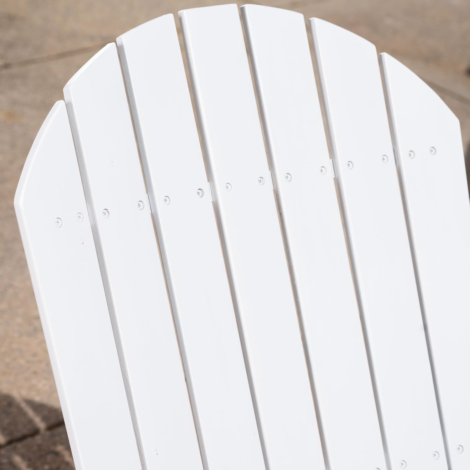 GDFStudio Outdoor 5 Piece Acacia Wood/Light Weight Concrete Adirondack Chair Set with Fire Pit, White Finish and Grey Finish
