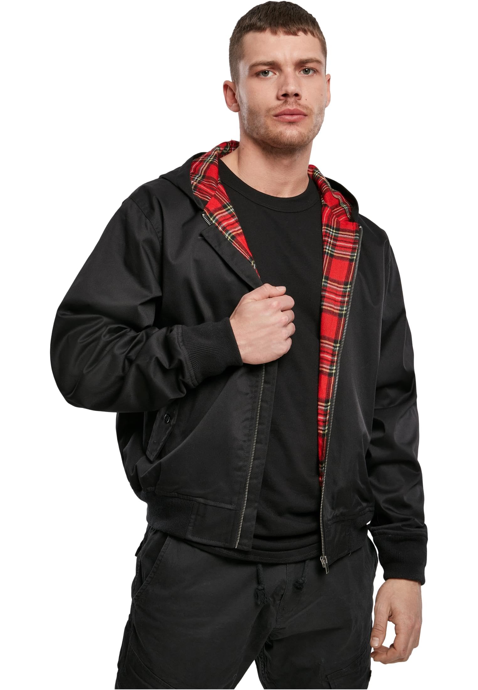 Brandit M?ska kurtka Lord Canterbury, czarna, 4XL, Czarny - Hooded, 4XL