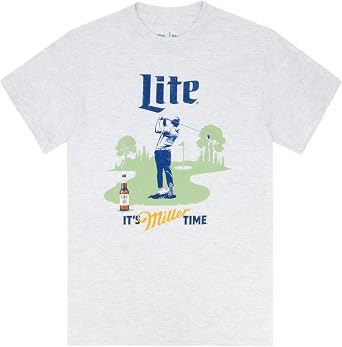 Miller Lite - Its Miller Time Golf Swing T-Shirt