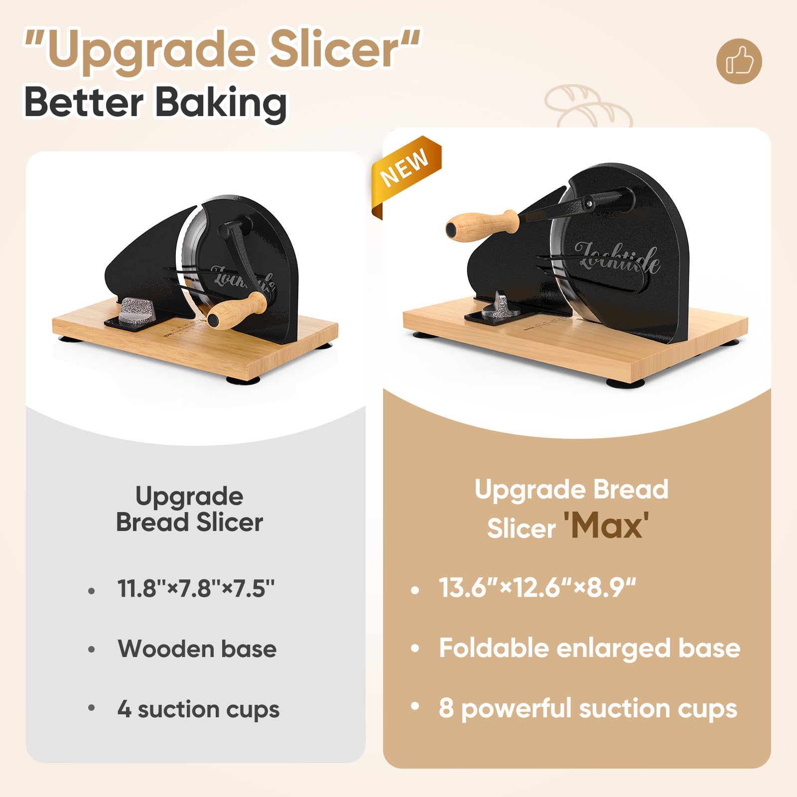 Large Bread Slicer - Adjustable & Foldable -2 Large Bread Slicer - Adjustable & Foldable -2