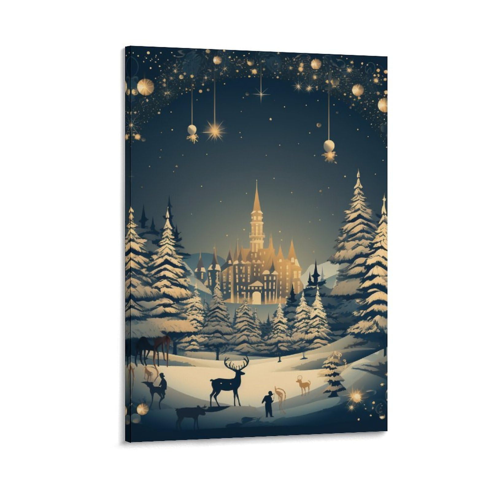 Murale décoration de Noël : solution pour mur vide de salon 50x75cm