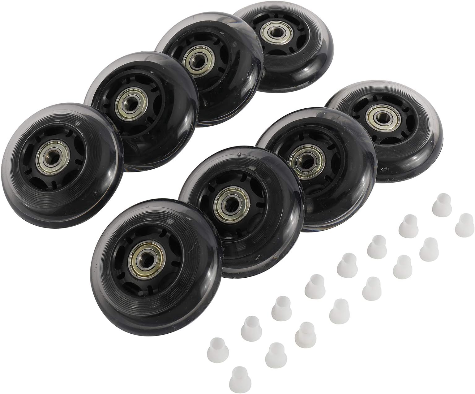 XMSound 8Pack 70mm 82A, 76mm 84A Roller Blade Wheels, Roller Skating Wheels, Inline Skate Wheels Replacement with Bearings