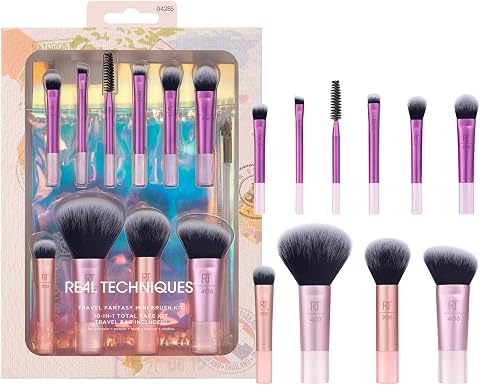 Real Techniques - Kit Best 10 Mini Pincéis Com Travel Bag