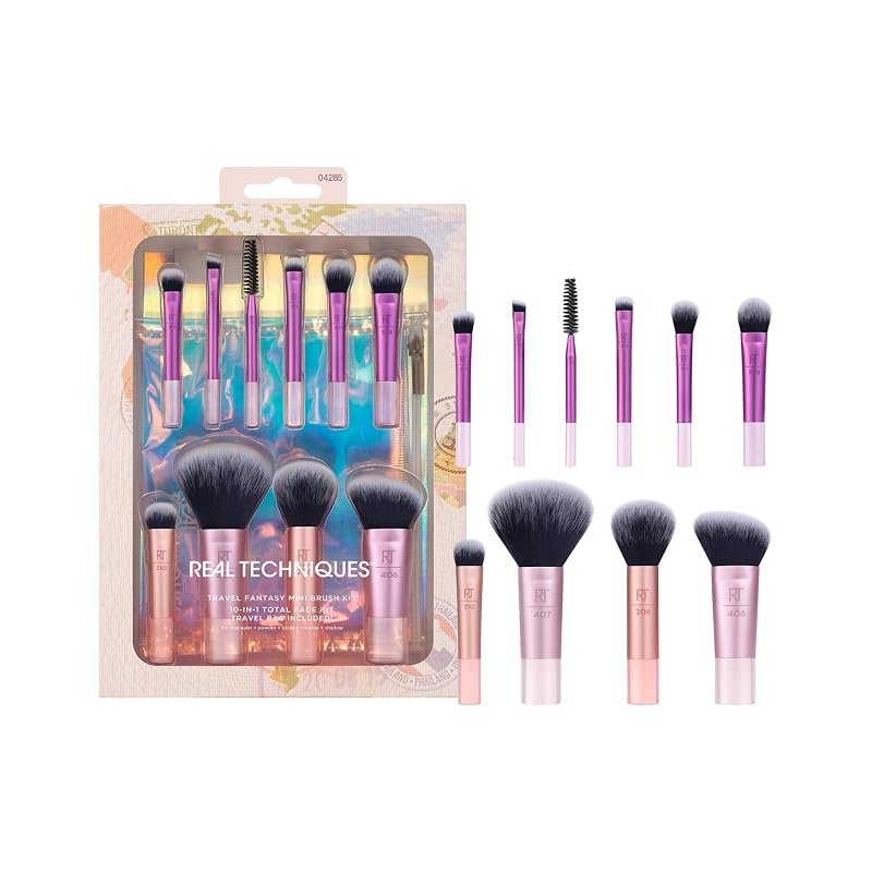 Real Techniques Kit de Pincéis Mini para Viagem com 11 Peças