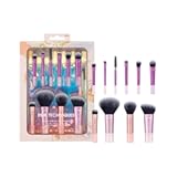 11 Piece Travel Fantasy Mini Brush Set, Travel Size Makeup Brushes For Foundation Eyeshadow, Powder, Blush, Contour, & Concealer, Makeup Bag Included, Gift Set, Cruelty-Free