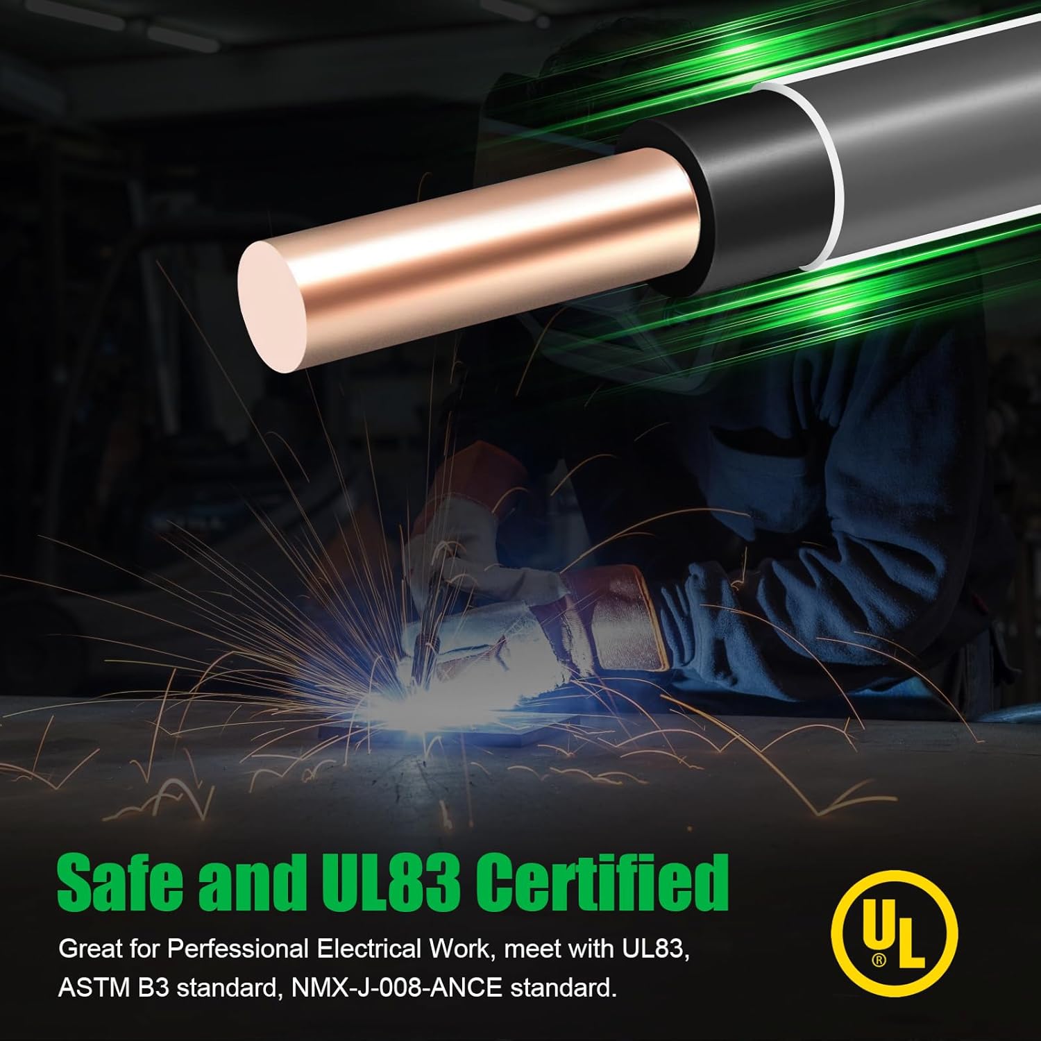 10 Gauge THHN Wire 100 FT Rated 600V OFC Cable, 10 AWG Solid Copper Wire with Nylon Jacket for Building Residential, CNC, Ground, Industrial (10 Gauge, Black)