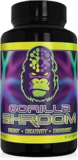 Gorilla Mode Shrooms - 4 Properly Dosed Mushrooms / 180 Capsules / Increased Energy, Creativity, and Endurance