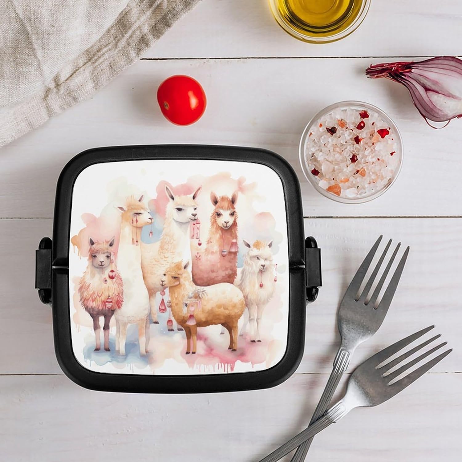 Alpaca2 Bento Box Stackable Lunch Box Salad Lunch Container Leak-Proof Bento Box for Adult Dining Out Work Picnic Travel