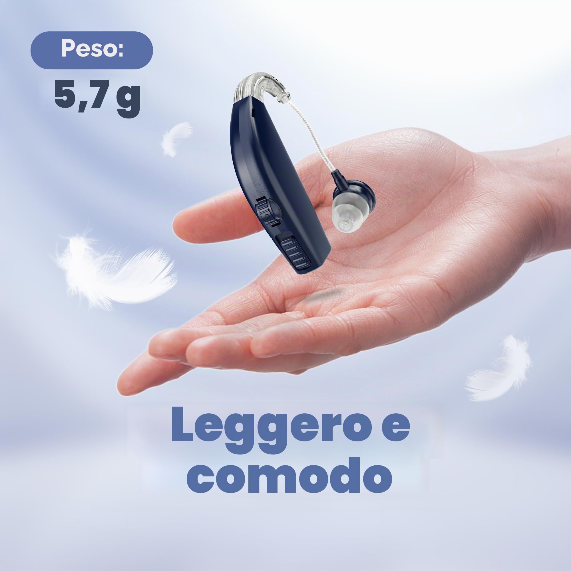 Digitale - (coppia di 2) Amplificatore di potenziamento personale, digitale ricaricabile con durata della batteria per tutto il giorno, blu