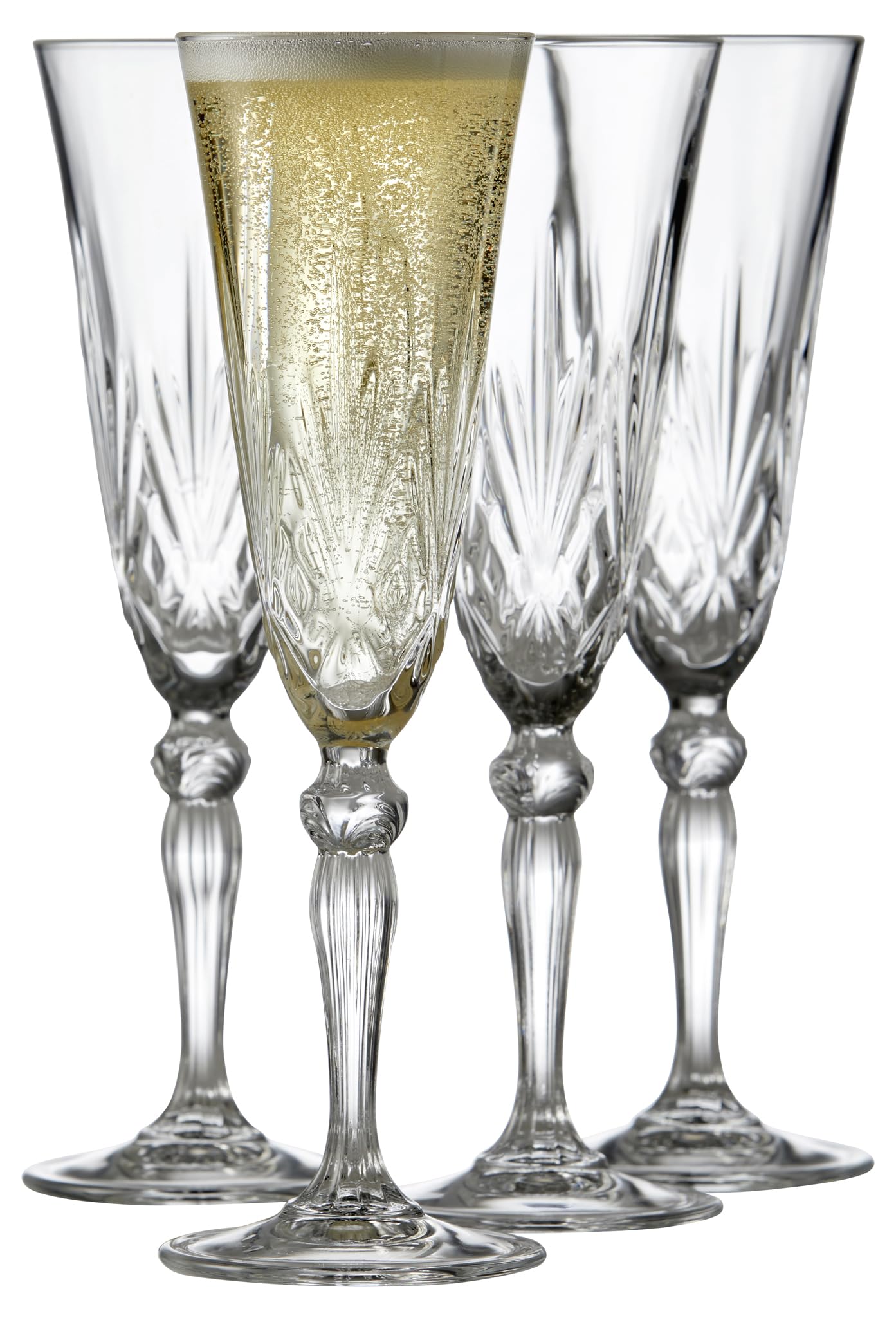 Verre de champagne Lyngby Glas Melodia en coffret de 4 pièces pour offrir