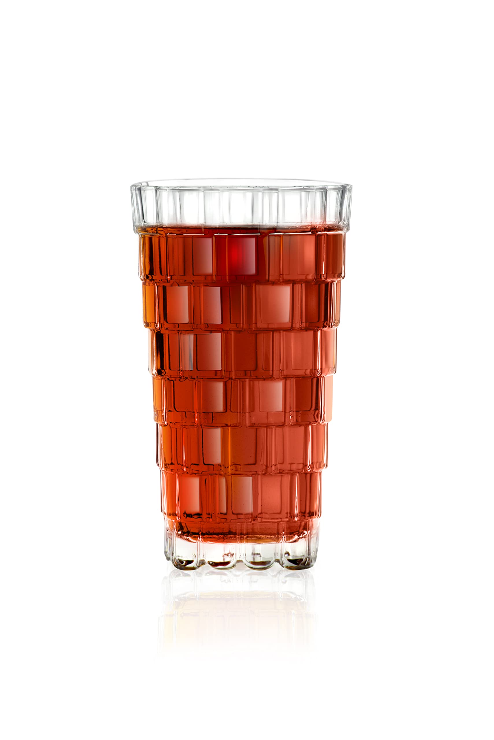 Barski Highball – Glasbecher – Set mit 6 – Hiball-Gläser – stapelbar – Kristallglas – Trinkgläser – für Wasser, Saft, Wein, Bier und Cocktails – 370 ml, hergestellt in Europa