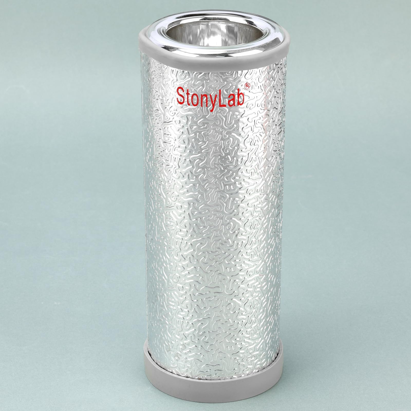 stonylab Butelka Dewar cylindryczna ze szkła borokrzemowego z aluminiową podstawą, 350 ml, głębokość wewnętrzna 200 mm, średnica wewnętrzna 60 mm, do laboratorium i ciekłego azotu