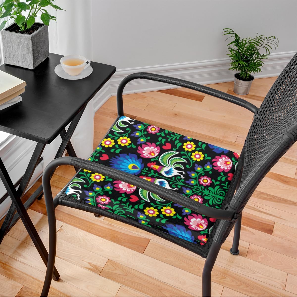 KOBLEN Chicken Amusing Texture Kitchen Chair Cushion Seat Cushion with Foam Padding Comfortable Pad for Dining Office Room Chairs, 16"x16", 1 Pack