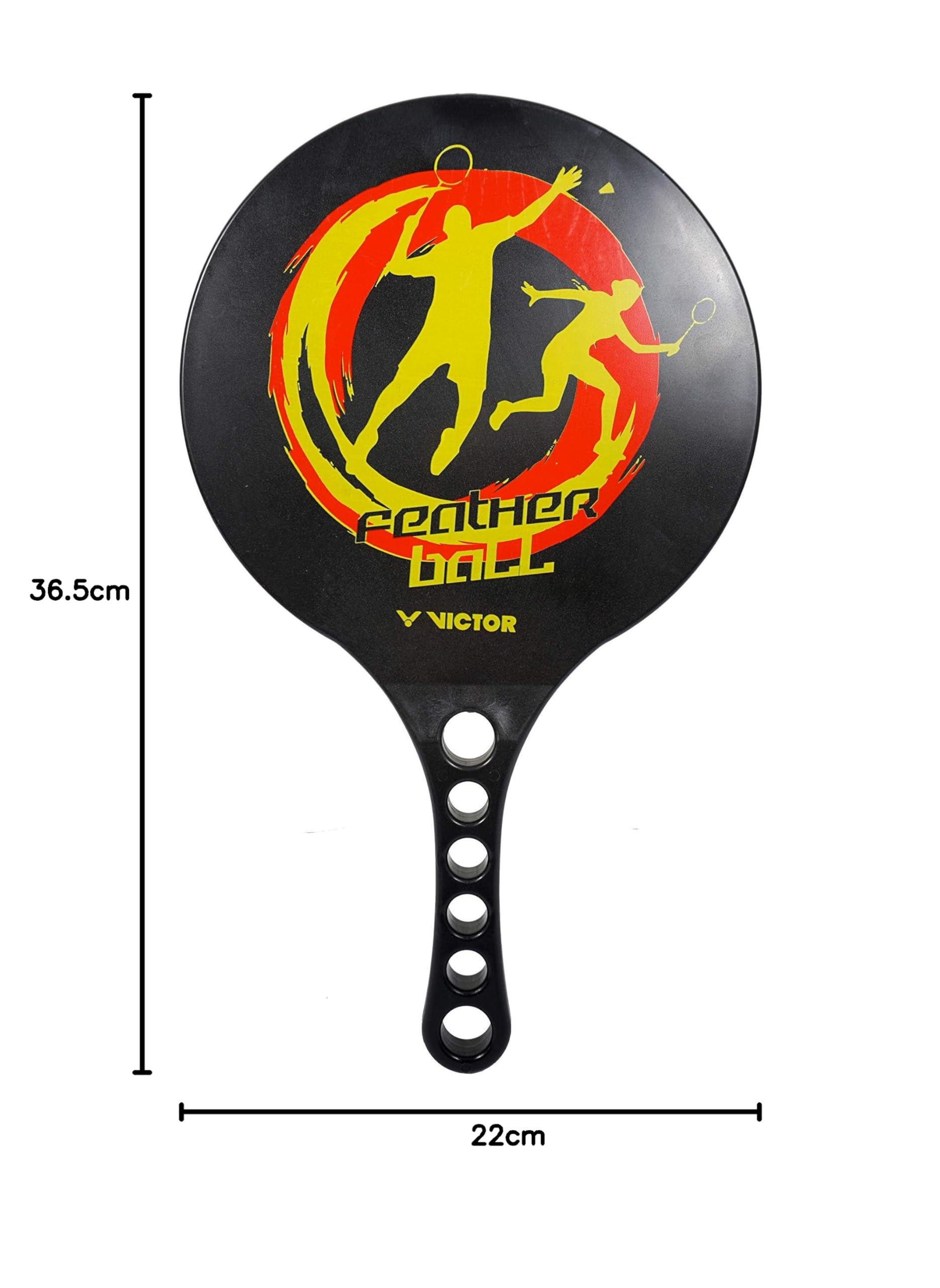 Victor Featherball zestaw premium – piłka plażowa + 2 kije z tworzywa sztucznego + 2 piłki