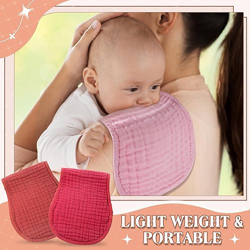 Miniatura 6 de Frienda - Toallitas de muselina para bebé, 8 unidades, de 10 x 20 pulgadas; toallitas de muselina de algodón, multicolor; con 4 capas absorbentes;