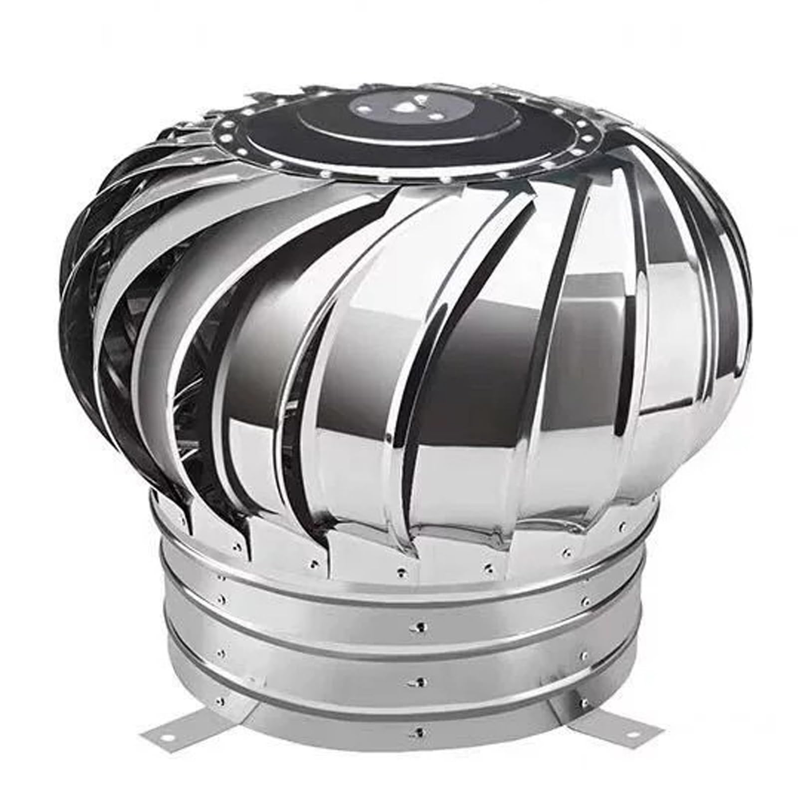 Non-Powered Attic Rainproof Air Outlet, Leakproof Chimney Ventilation Cover, Silent Operation, for Chimneys, Factory, Farm(160mm/6.3in)