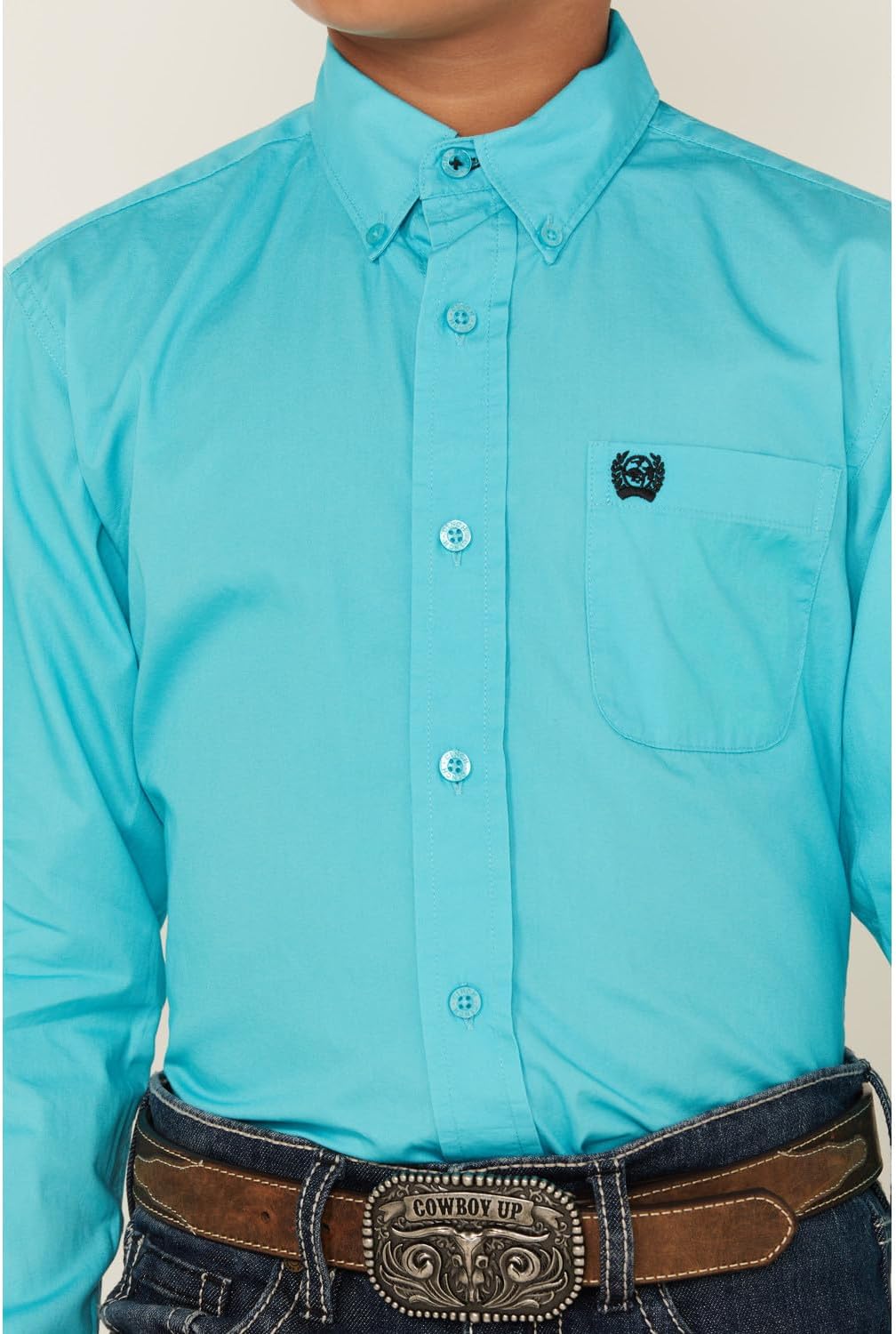 Cinch Boys' Solid Long Sleeve Button-Down Western Shirt - MTW7060374 X- US - Image 3