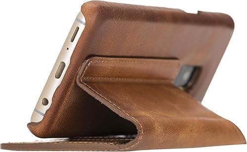 Vista 13 de Venito Venice - Funda delgada compatible con Galaxy S9 con soporte, cartera, cierre automático y función de bloqueo RFID (rosa nude)