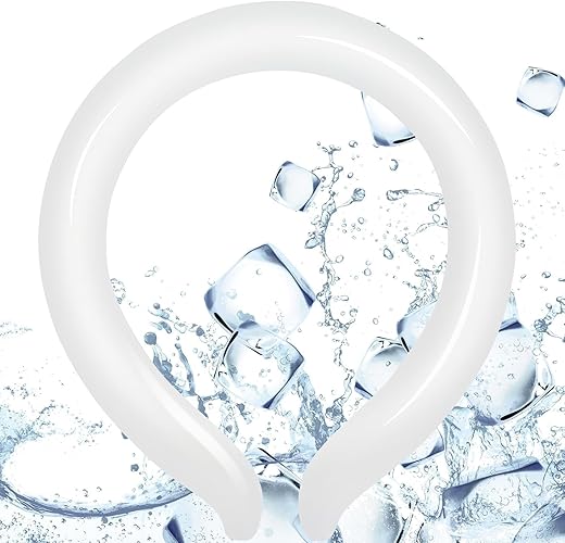 TILAK VENTURE Neck Cooling Tube, Reusable Neck Cooler Below 15°C (59°F), Summer Indoor/Outdoor Cooling & Heat Dissipation (White)