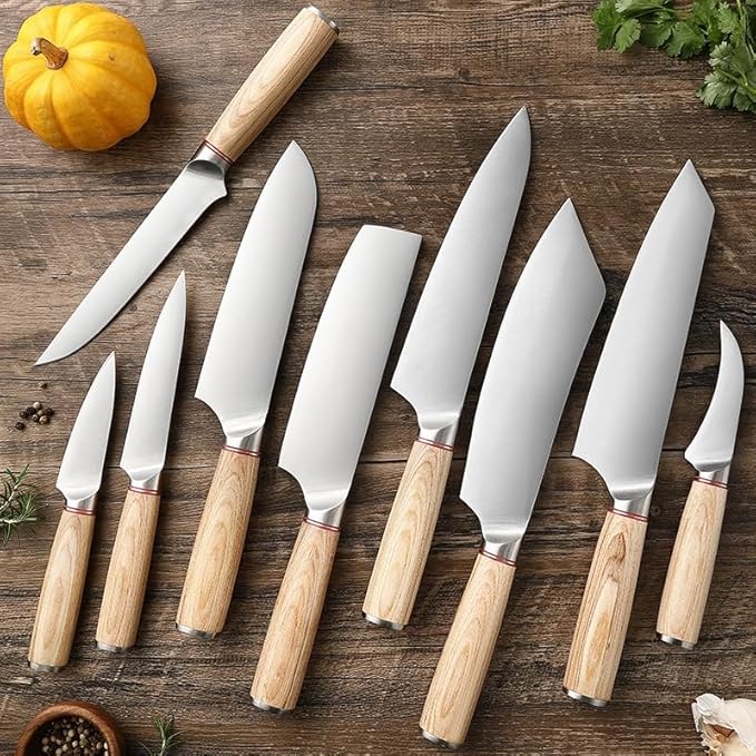 Set Cuchillos Cocina 9 Piezas Acero Inoxidable miniatura 7