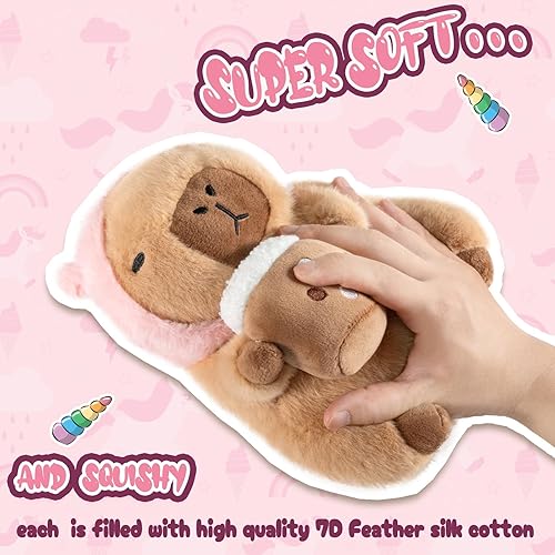 Miniatura 3 de Peluche de unicornio Capybara, bonita almohada de felpa de Capybara Kawaii de unicornio de peluche Aniamls Capybara, juguetes de peluche, regalos