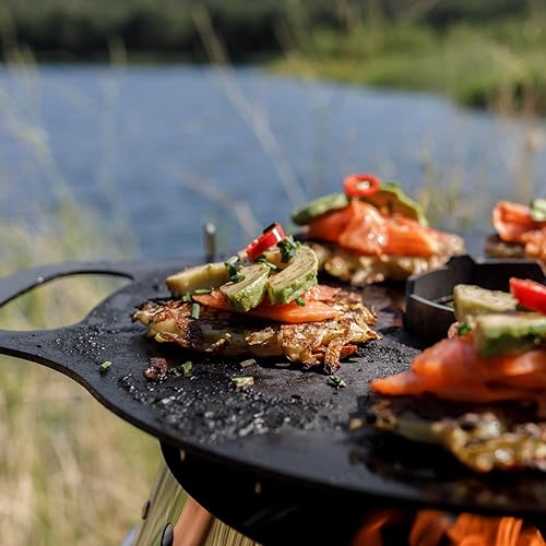 Miniatura 5 de Petromax Atago - Soporte de cocina para parrilla de campamento Atago, cocina al aire libre, contacto directo con llama