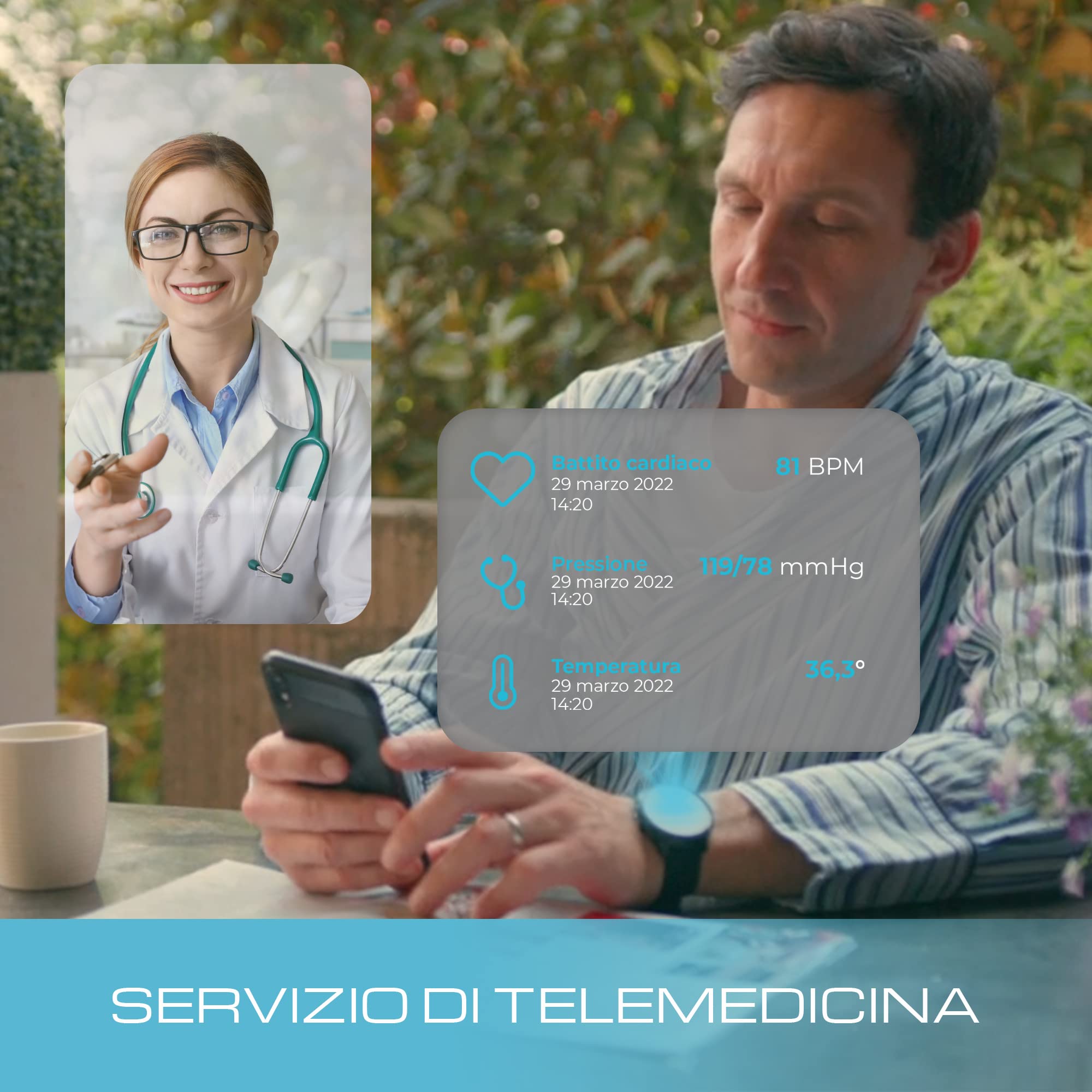 SIMPLO - Smartwatch Uomo e Donna - Monitoraggio Salute e Fitness | ECG portatile combinato con PPG - Saturimetro | SIMPLO premium senza costi per un anno - monitoraggio salute da un medico 24/7