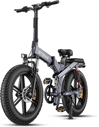 ENGWE Bicicleta eléctrica de neumático grueso X20 X24, motor eléctrico de 1000 W (pico) para adultos, 95 millas, 31 MPH, 20 pulgadas, 24 pulgadas,