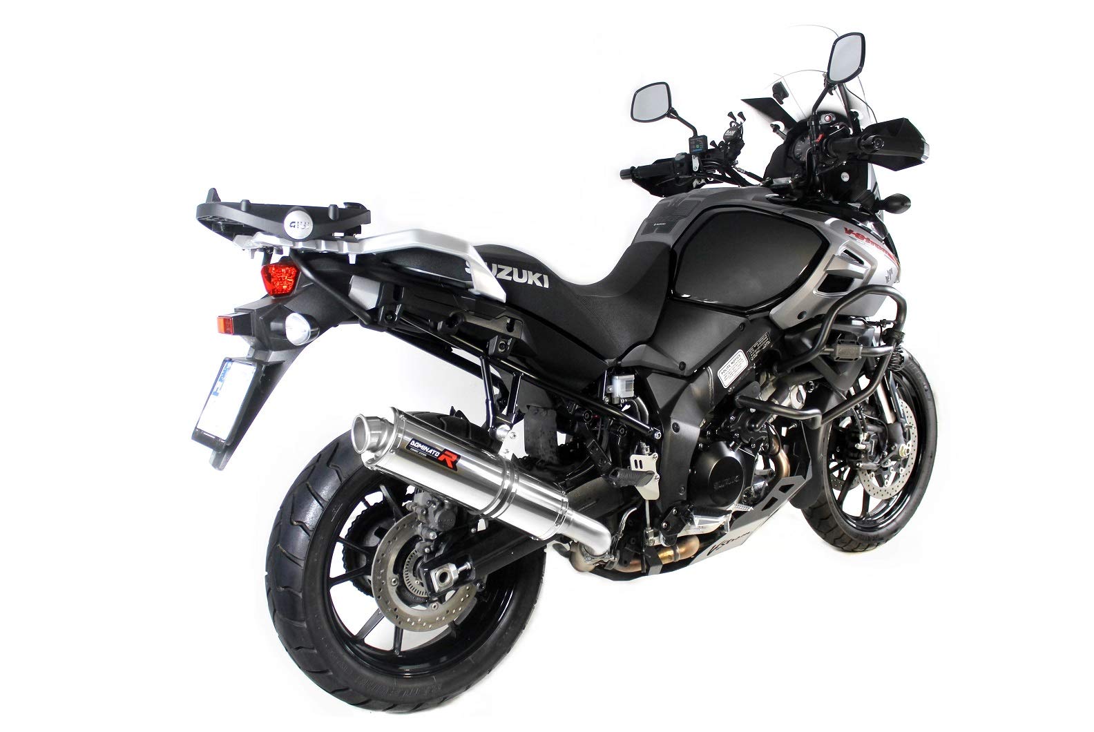 DOMINATOR DL 1000 V-Strom Escape Moto Deportivo Redondo Silenciador Exhaust Racing Slip-on 2017 2018