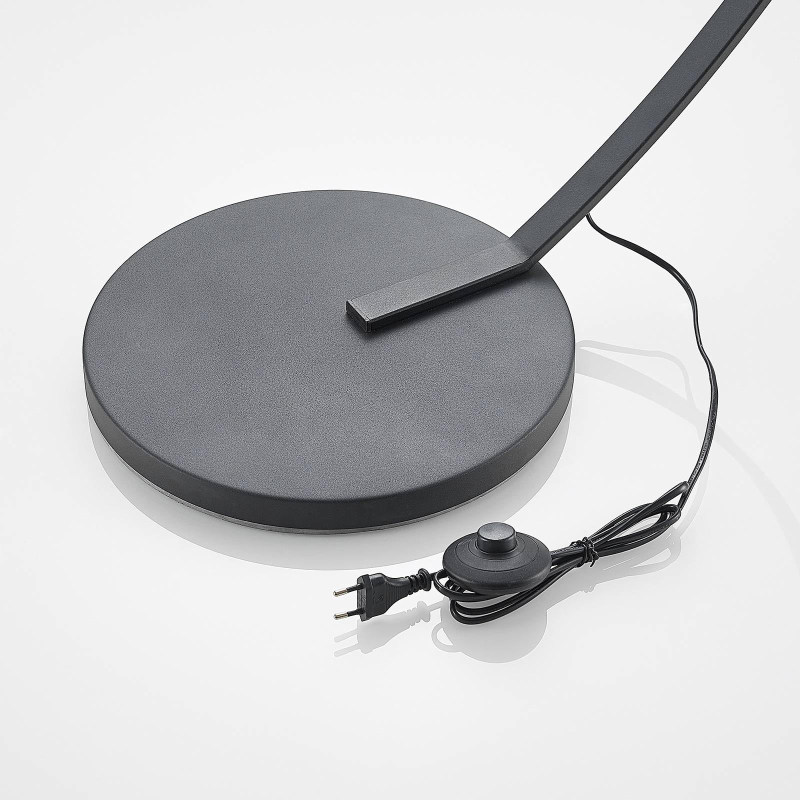Lindby Lámpara de pie Emilienne (Moderno) en Negro hecho Metal e.o. para Salón & Comedor (1 llama, E27) lámpara arco