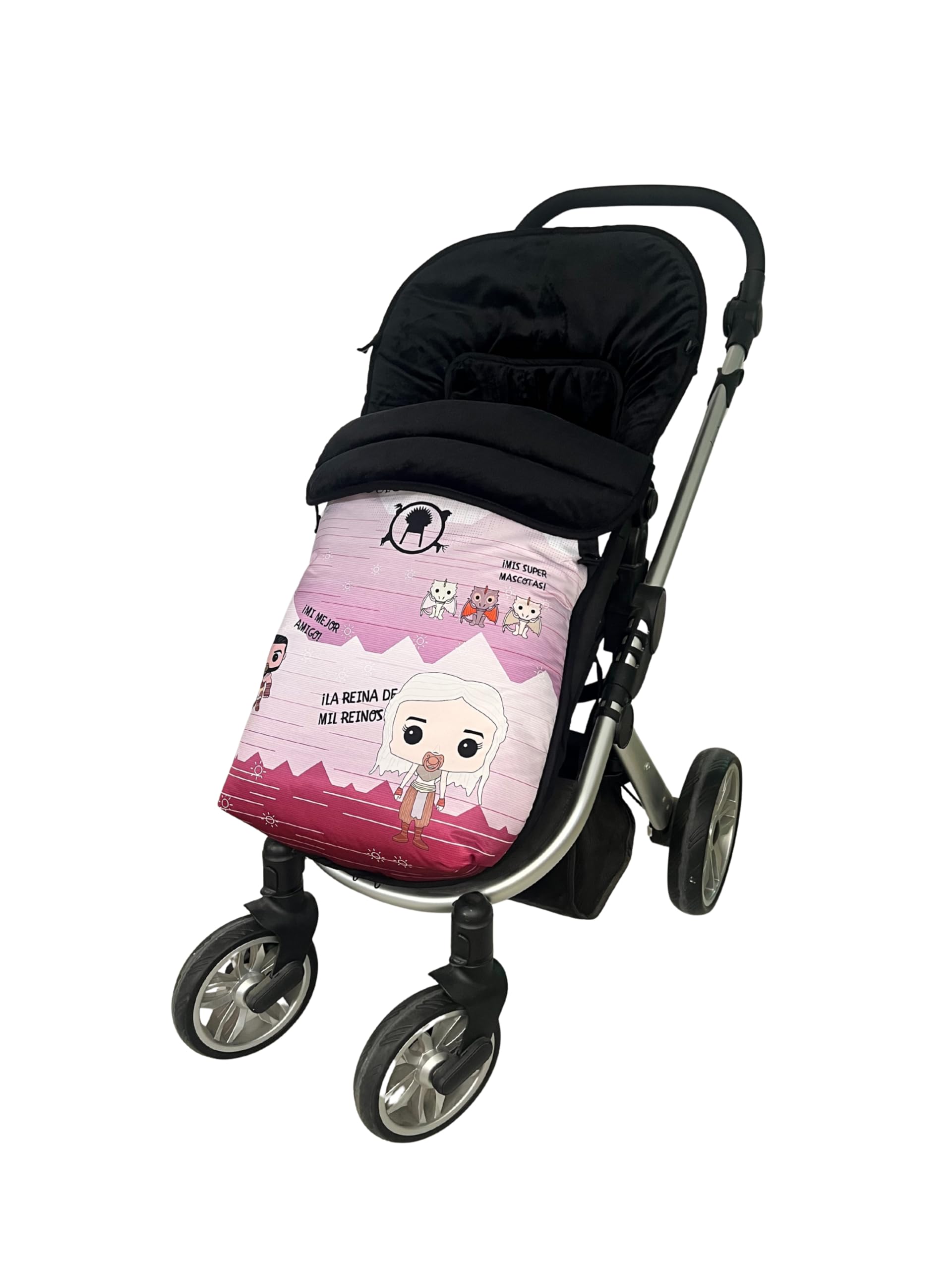 Baby Star Saco Silla de Paseo Universal, Saco Bebe Invierno con Polar extrasuave, Saco Carro bebé Impermeable, Desmontable y Transpirable, Doble Apertura, resistente al frío hasta -15 grados